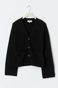 Gina Tricot erino woo knitted cardigan Svart Outlet