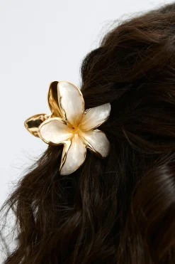 Gina Tricot Metal flower hair clip Hvit