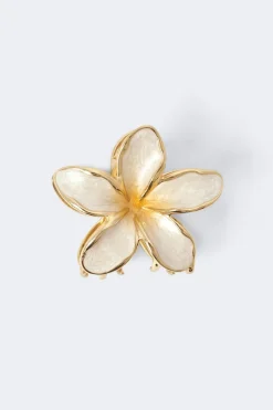 Gina Tricot Metal flower hair clip Hvit