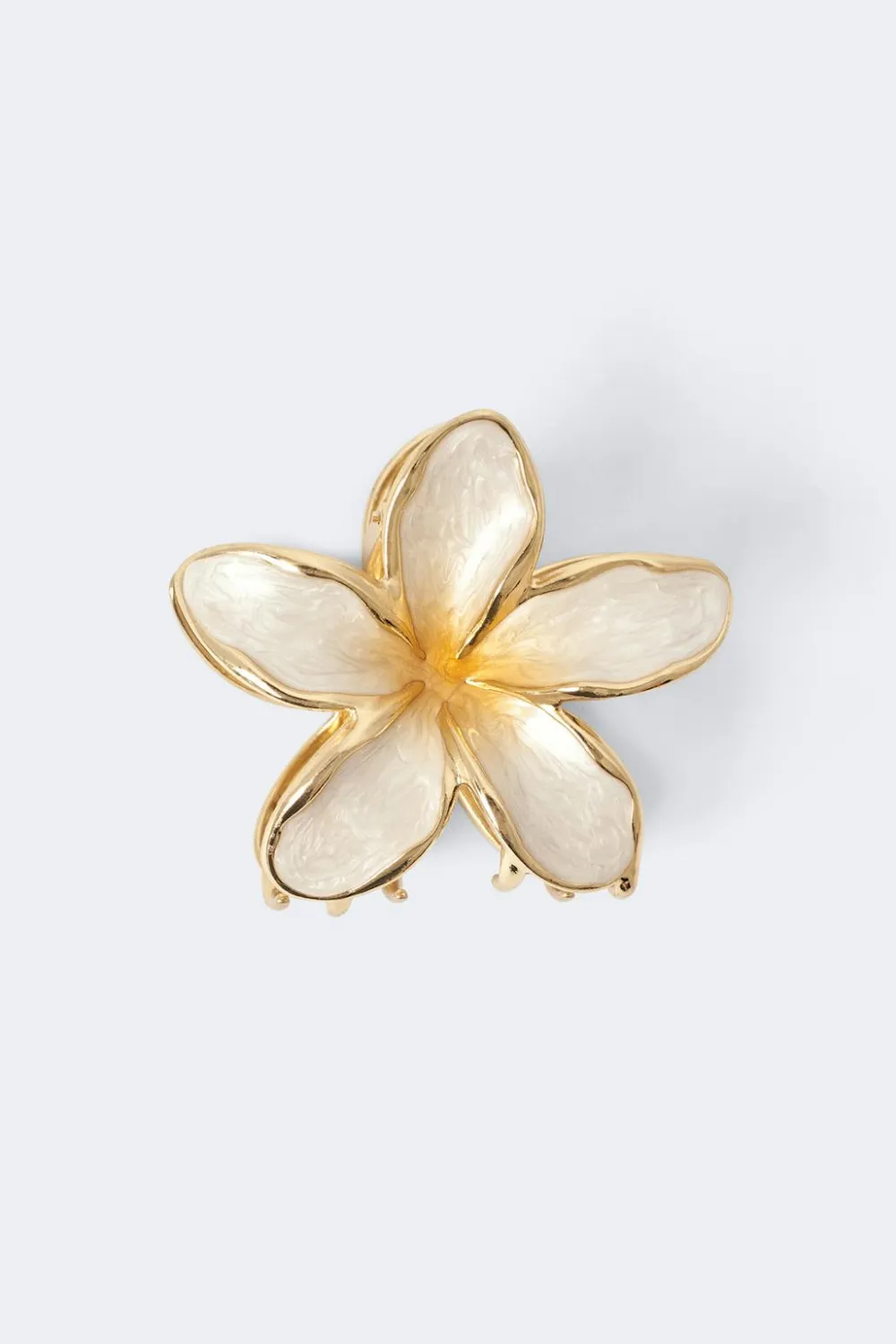 Gina Tricot Metal flower hair clip Hvit