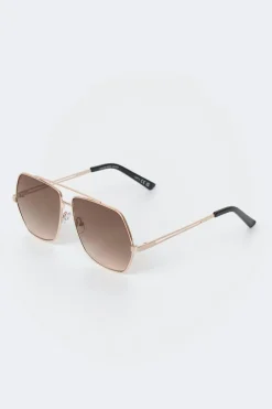 Gina Tricot Metal frame aviator sunglasses Svart