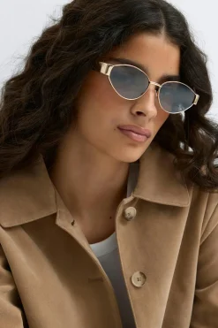 Gina Tricot Metal frame sunglasses Svart Hot