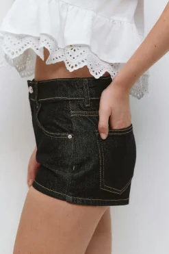 Gina Tricot Micro denim shorts Blå Outlet