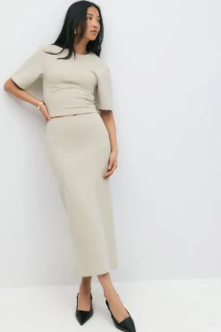 Gina Tricot idi kirt Beige Hot