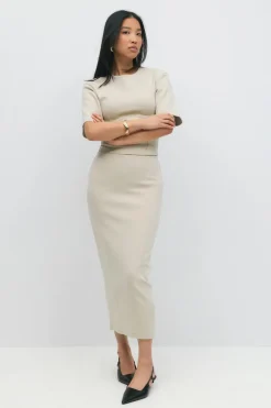 Gina Tricot idi kirt Beige Hot