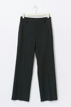 Gina Tricot Mid waist straight trousers Grønn Best