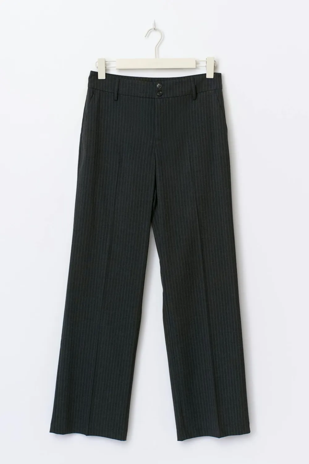 Gina Tricot Mid waist straight trousers Grønn Best