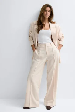 Gina Tricot Mid waist wide trousers Rosa Best