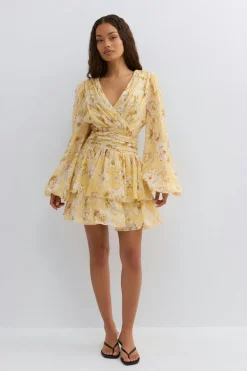Gina Tricot Mini dress Gul Sale