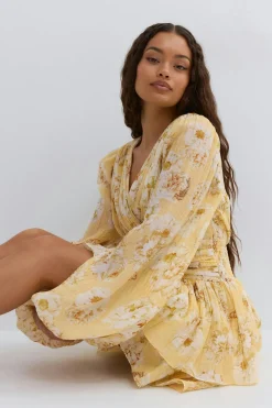 Gina Tricot Mini dress Gul Sale