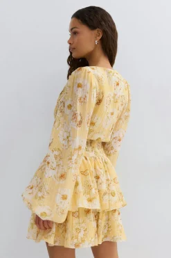 Gina Tricot Mini dress Gul Sale