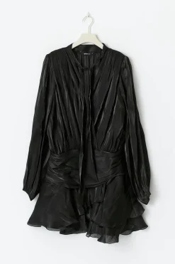 Gina Tricot Mini frill dress Svart New