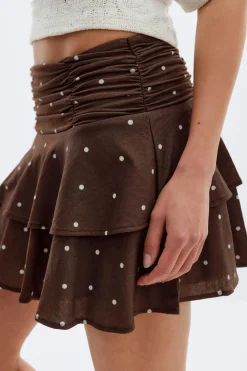 Gina Tricot ini fri kirt Brun Sale