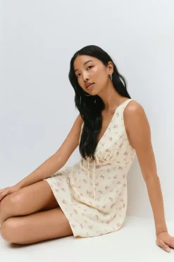 Gina Tricot Mini slip dress Gul