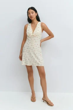 Gina Tricot Mini slip dress Gul