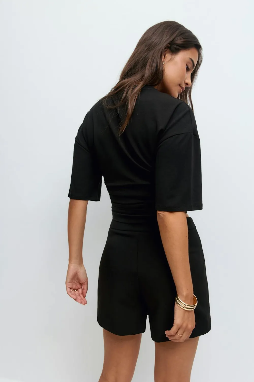 Gina Tricot Mini wrap skort Svart Hot