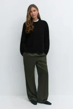 Gina Tricot ohair knitted weater Svart Outlet