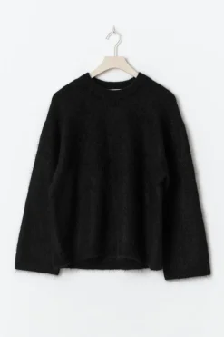 Gina Tricot ohair knitted weater Svart Outlet