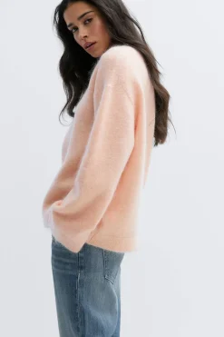Gina Tricot ohair knitted weater Oransje Outlet