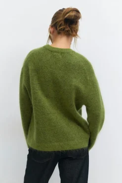 Gina Tricot ohair knitted weater Grønn New