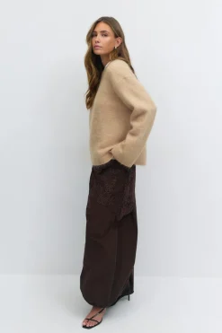 Gina Tricot ohair knitted weater Beige Best