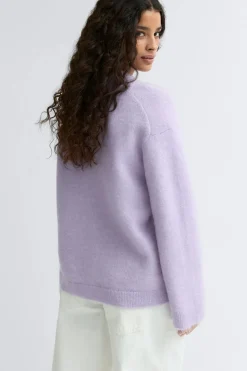 Gina Tricot ohair knitted weater Lilla Clearance