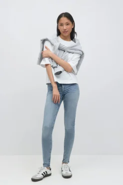 Gina Tricot oy high wait jean Blå New