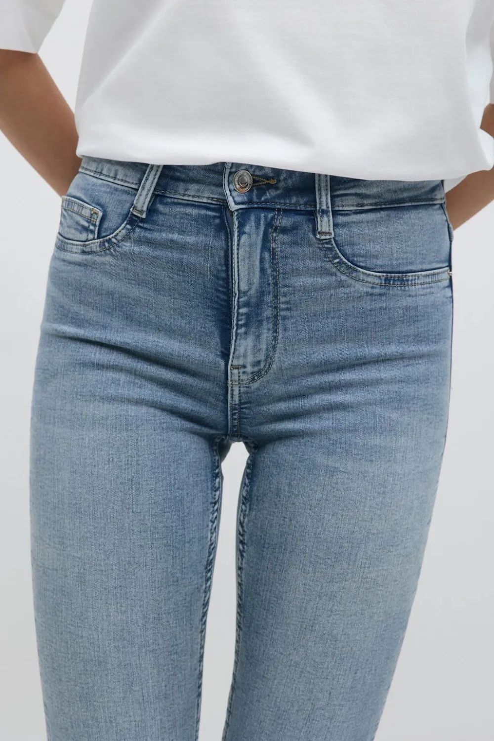 Gina Tricot oy high wait jean Blå New
