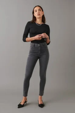 Gina Tricot oy high wait jean Grå Online
