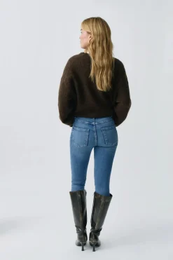 Gina Tricot oy high wait jean Blå Best