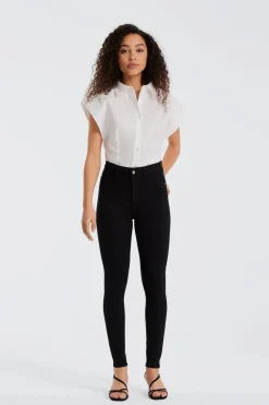 Gina Tricot oy petite high w jean Svart Discount