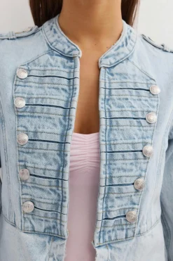Gina Tricot 14+ napoeon deni jacket Blå Online