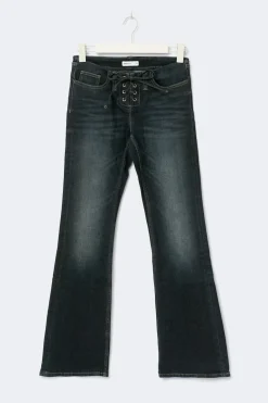 Gina Tricot No waist bootcut jeans Blå Discount
