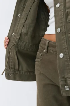 Gina Tricot Office cargo deni jacket Grønn Hot