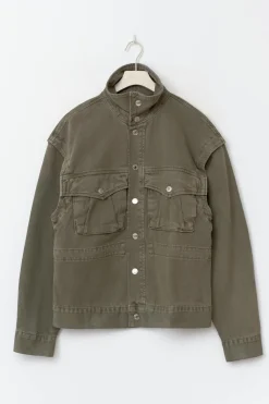 Gina Tricot Office cargo deni jacket Grønn Hot
