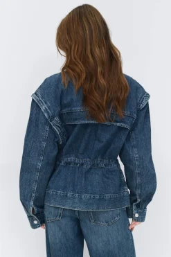 Gina Tricot Office cargo deni jacket Blå