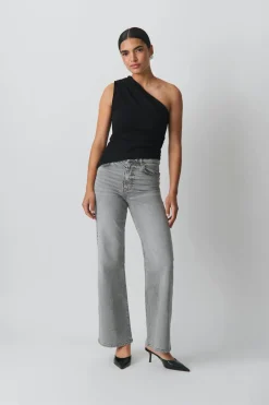Gina Tricot One houder drapy top Svart Outlet