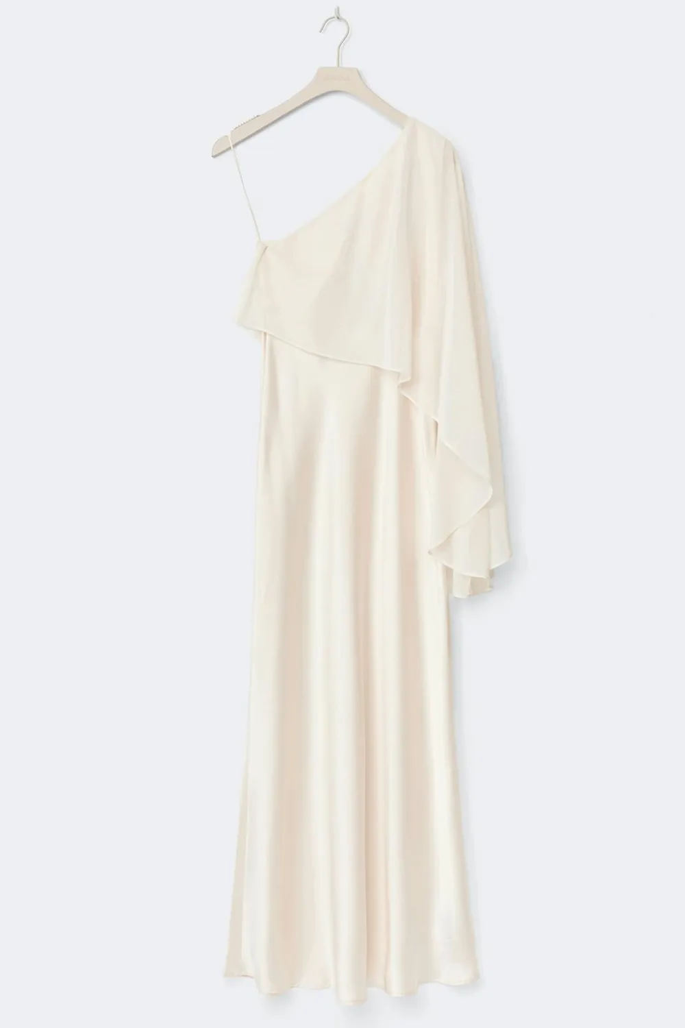 Gina Tricot One shoulder maxi dress Hvit
