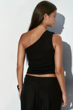 Gina Tricot One houder ruffe top Svart Discount