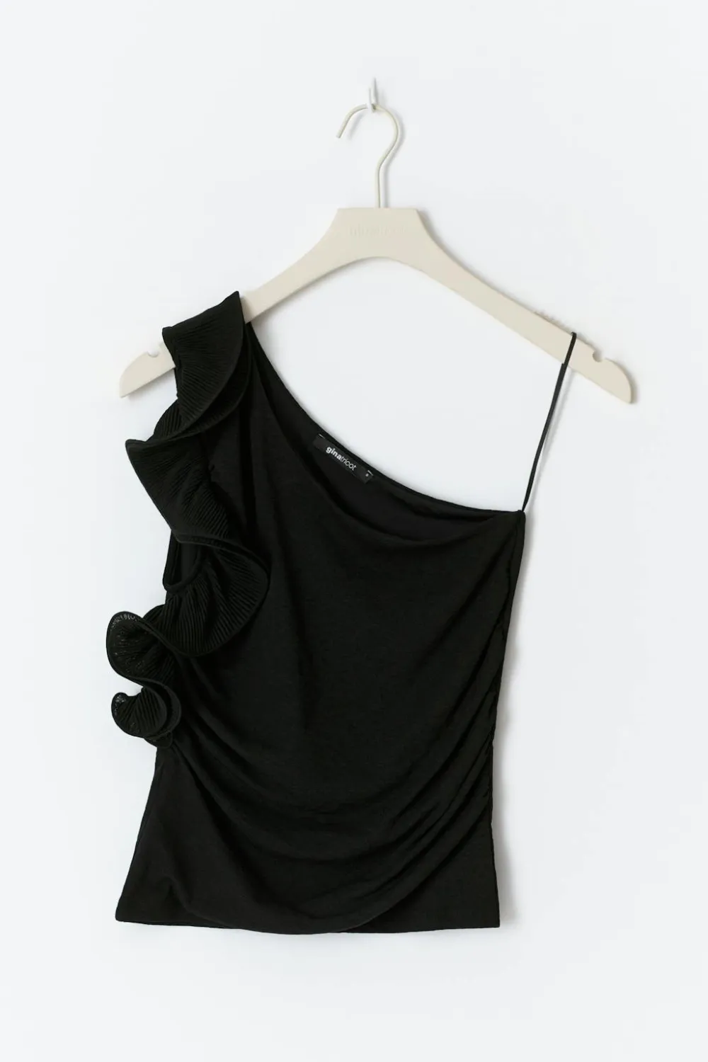 Gina Tricot One houder ruffe top Svart Discount