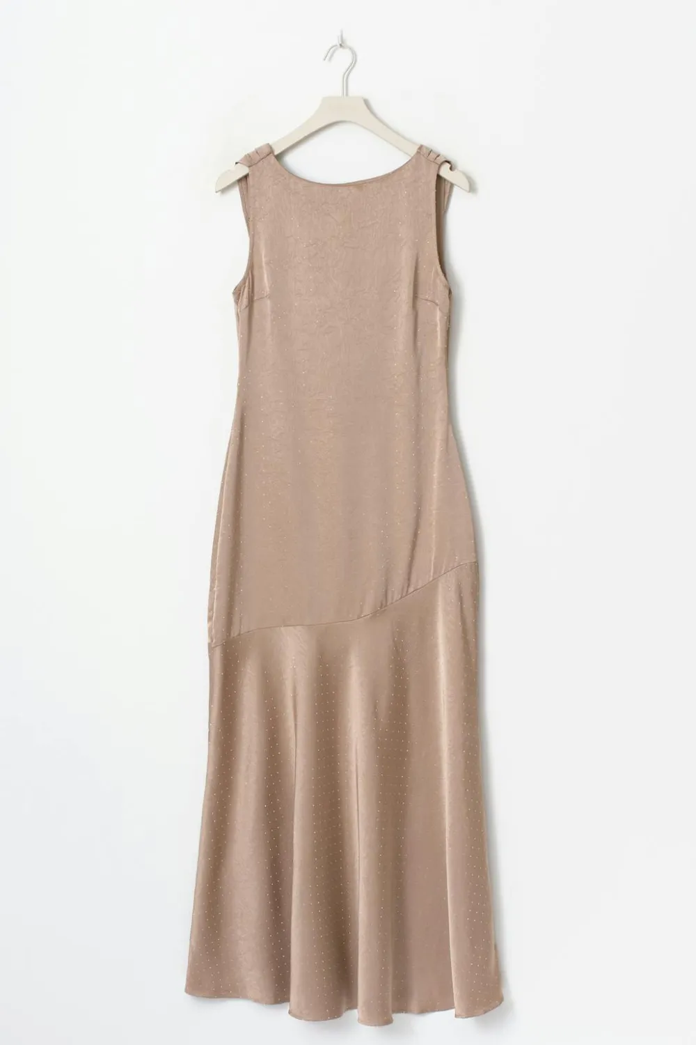 Gina Tricot Open back rhinestone dress Beige Best
