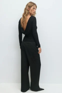 Gina Tricot Open back top Svart Sale