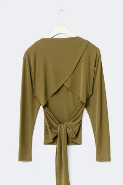 Gina Tricot Open back top Grønn Clearance