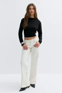 Gina Tricot Open back top Svart Sale