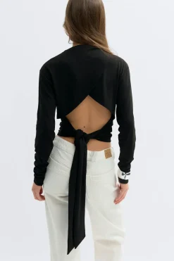 Gina Tricot Open back top Svart Sale