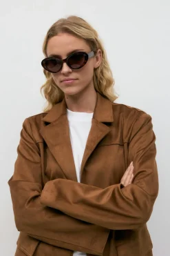 Gina Tricot Oval cat eye sunglasses Brun Discount