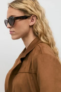 Gina Tricot Oval cat eye sunglasses Brun Discount