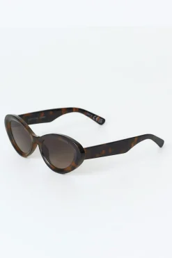 Gina Tricot Oval cat eye sunglasses Brun Discount
