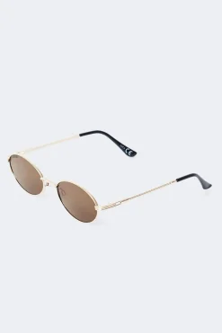 Gina Tricot Oval metal frame sunglasses Beige Outlet