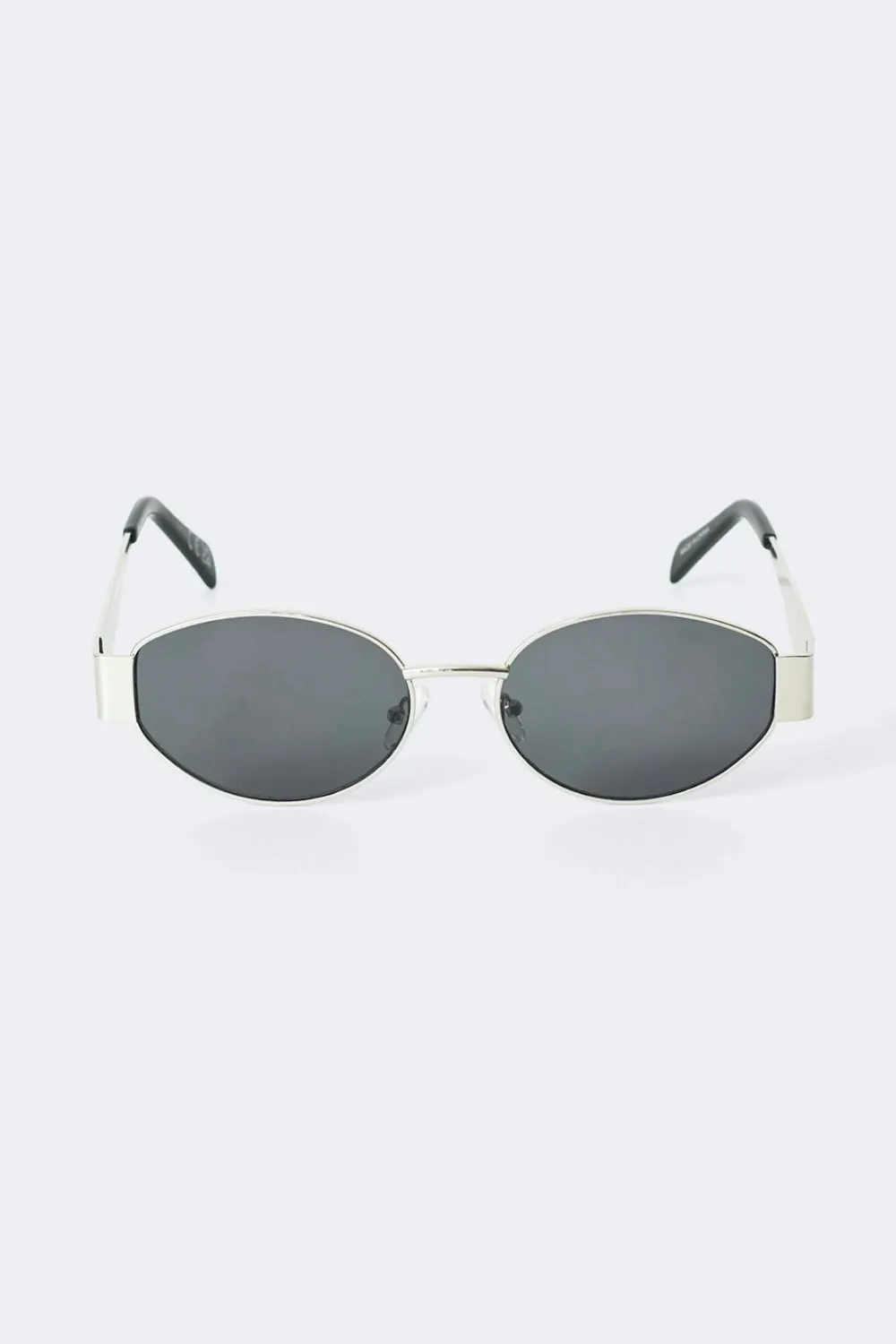 Gina Tricot Oval metal frame sunglasses Svart Clearance
